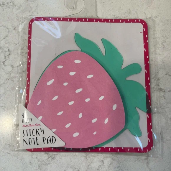 Target Summertime Paper Clips and Matching Strawberry Sticky Note Pad - Picture 2 of 3